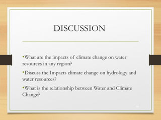 Effects of Climate change on water resources | PPT