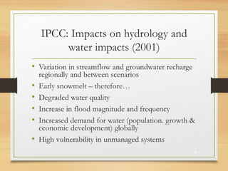 Effects of Climate change on water resources | PPT