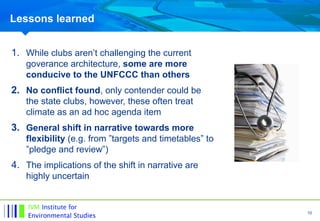 Climate clubs and the UNFCCC Oscar Widerberg | PPS