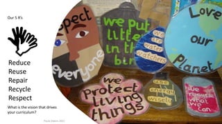 Our 5 R’s
Reduce
Reuse
Repair
Recycle
Respect
What is the vision that drives
your curriculum?
Paula Owens 2021
18
 