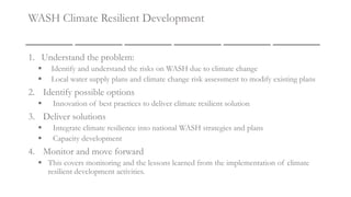 Climate & disaster resilient, water supply and sanitation | PPTX