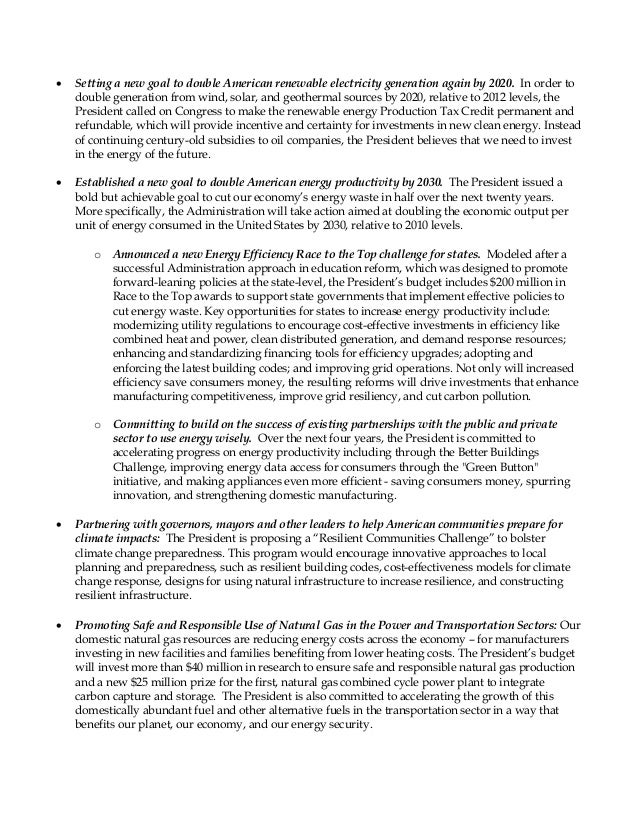 White House Background on Addressing Climate Change Slide 2