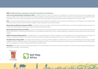 This group at Fendisha in Ethiopia’s Eastern Highlands have constructed dam walls, gulley restoration work, and undertaken an extensive tree–planting programme to restore the water table and rehabilitate more than 20 hectares of
farmland in their area.




46
 