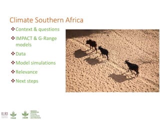 Climate impacts on livestock production in a southern Africa region: Model projections to 2050