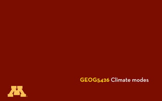 GEOG5426 Climate modes
 