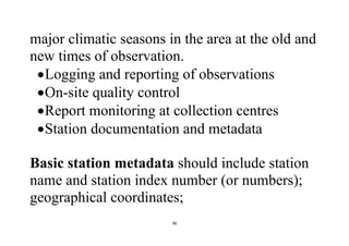 Climate observations stations and networks | PDF
