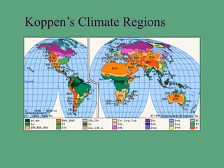 Koppen’s Climate Regions
 