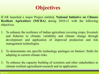 Climate resilient agriculture adaptation and mitigation strategies | PPT