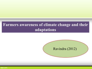 Climate resilient agriculture adaptation and mitigation strategies | PPT