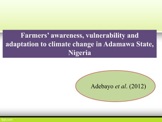 Climate resilient agriculture adaptation and mitigation strategies | PPT