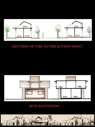 SECTION OF THE INTERACTION SPACE




       SITE ELEVATION
 