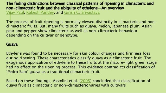 Climacteric And Non Climacteric Fruits