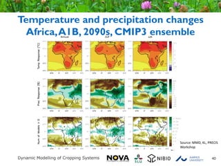 40
Temperature and precipitation changes
Africa,A1B, 2090s, CMIP3 ensemble
Source: MMD, KL, PRECIS
Workshop
 