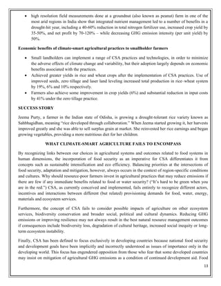 Climate smart agriculture | PDF