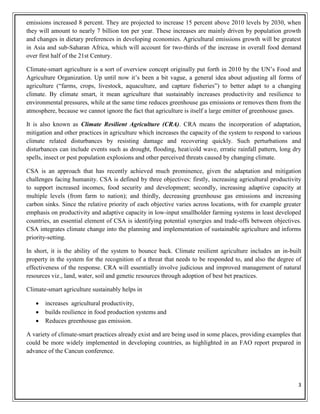Climate smart agriculture | PDF