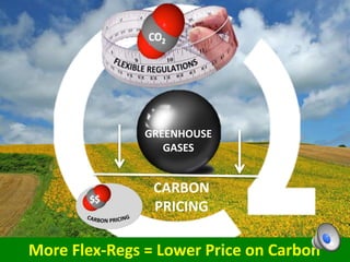 CARBON
PRICING
GREENHOUSE
GASES
More Flex-Regs = Lower Price on Carbon
 