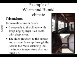 "warm and humid" climate and their designs PPTX