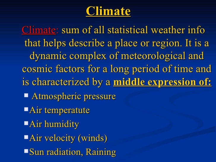 describe weather