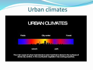 Urban climates
 