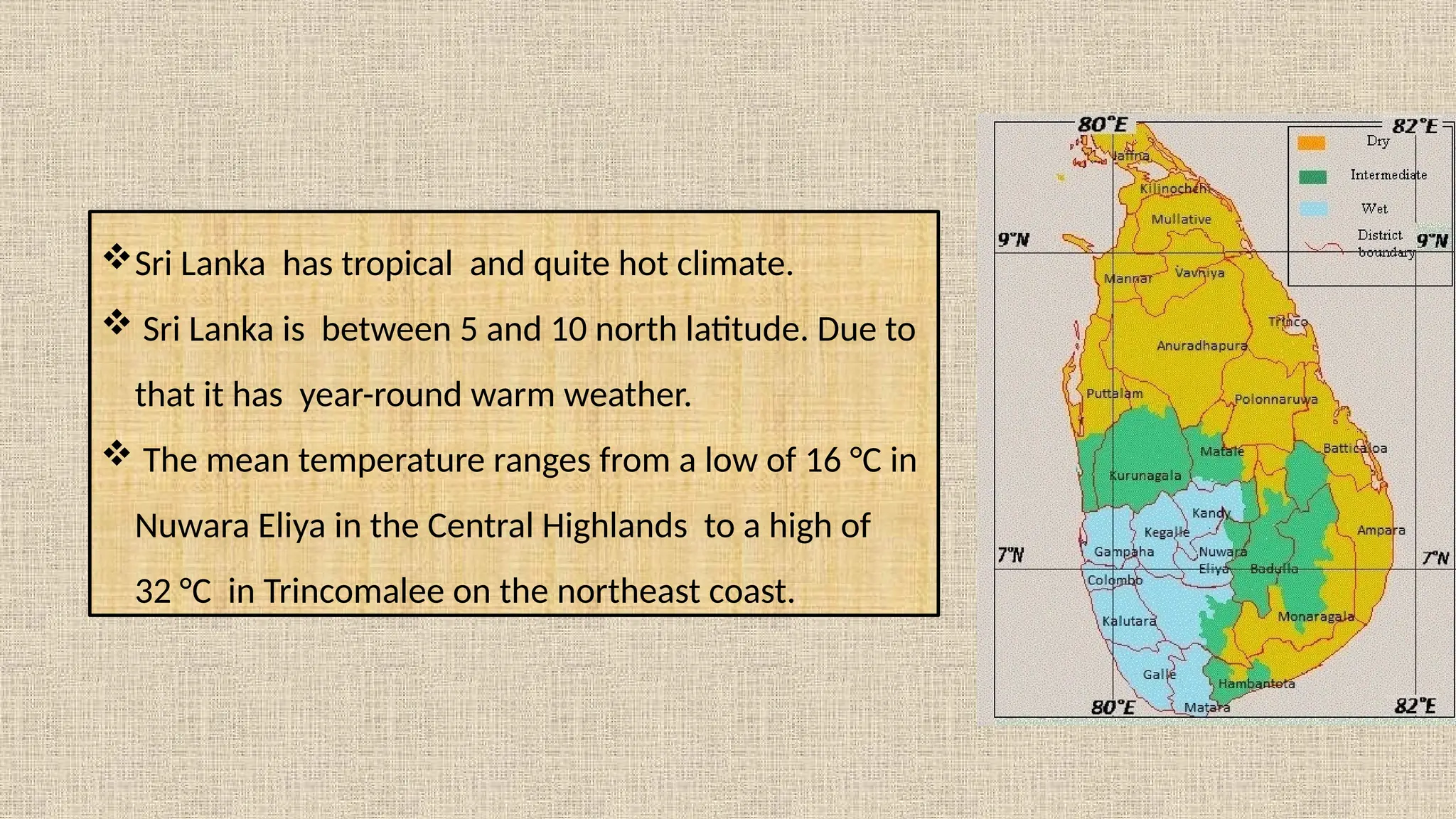 climatic zones of Sri Lanka. , for students | PPTX