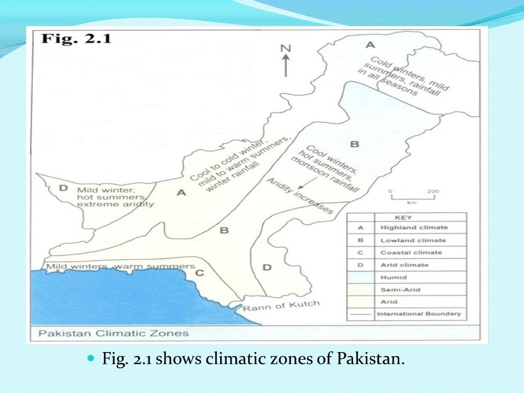 Climatic zones of pakistan