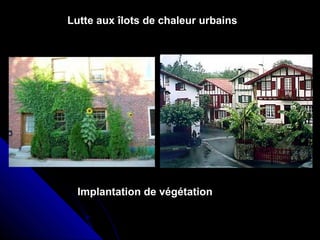Lutte aux îlots de chaleur urbains
Implantation de végétation
 