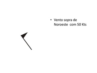 Vento sopra de Noroeste  com 50 Kts