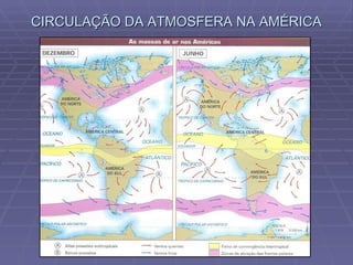 CIRCULAÇÃO DA ATMOSFERA NA AMÉRICA 