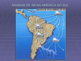 MASSAS DE AR NA AMÉRICA DO SUL 