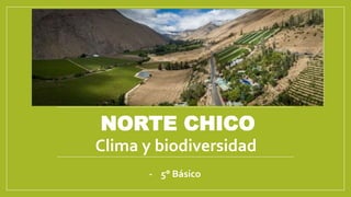 Clima y biodiversidad
- 5° Básico
NORTE CHICO
 