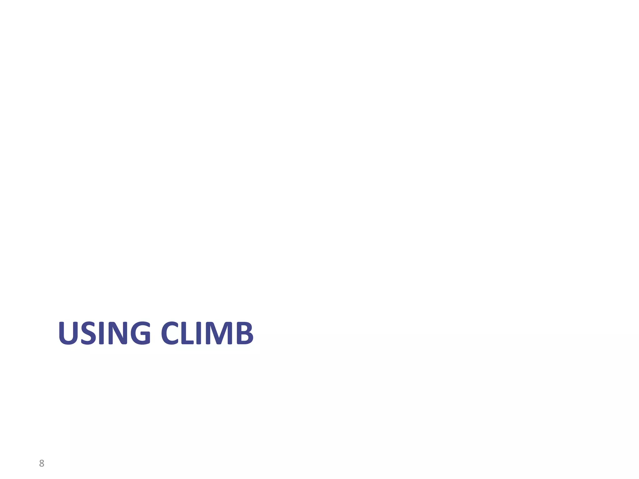 USING CLIMB


8
 