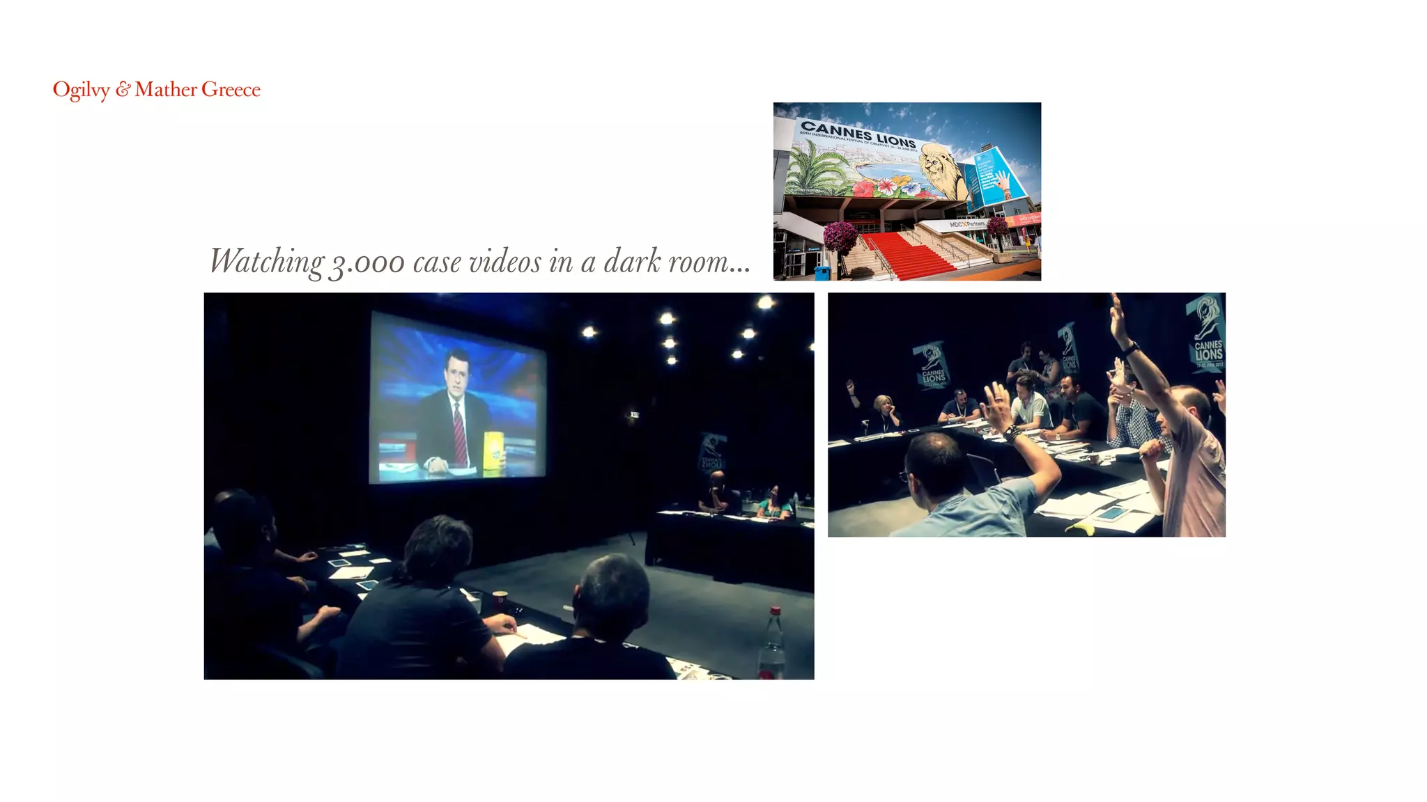 Watching 3.000 case videos in a dark room...
 