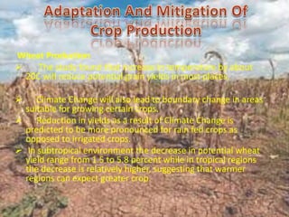 Effect of climate change on crop production | PPTX