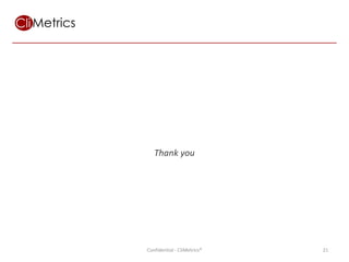 Thank you




Confidential - CliMetrics®   21
 