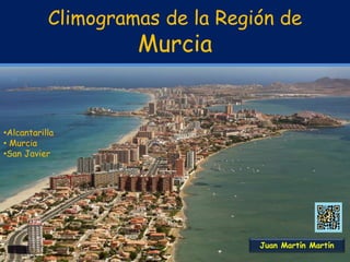 Climogramas de la Región de
Murcia
•Alcantarilla
• Murcia
•San Javier
Juan Martín Martín
 