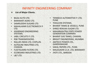 Infinity Engineering Co., Pune, Electrical Products | PDF