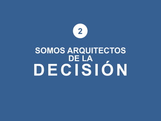 #ClinicSEO @oriolm - @arturomarimon - @jordiobdotcom
DECISIÓN
SOMOS ARQUITECTOS
DE LA
2
 