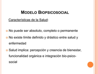 Psicología MédicaComprensión de la enfermedad médica en el contexto social y psicológico, en vez de en el tratamiento.   Se apoya en:Pruebas proyectivasEvaluación psicométricaTeoría de la personalidad