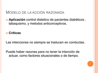 Conductas de salud: Harris y Guten (1979) estudiaron las conductas protectoras de la salud y encontraron las siguientes categorías : Practicas de salud: 