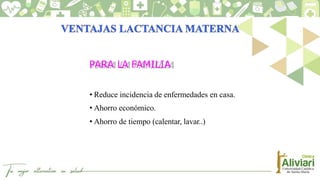 PARA LA FAMILIA
• Reduce incidencia de enfermedades en casa.
• Ahorro económico.
• Ahorro de tiempo (calentar, lavar..)
 