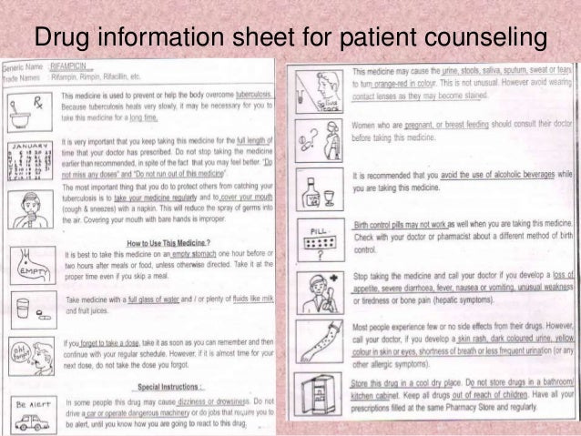 clinical pharmacy patient compliance patient medication information sheets