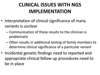 Clinical Applications of Next Generation Sequencing | PPTX