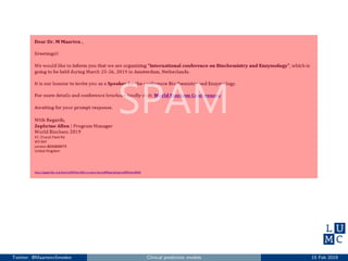 Twitter: @MaartenvSmeden Clinical prediction models 15 Feb 2019
 