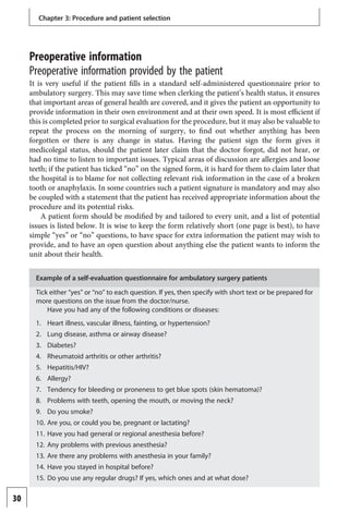 Pre Surgical Questionnaire.pdf Clinical ambulatory anesthesia | PDF