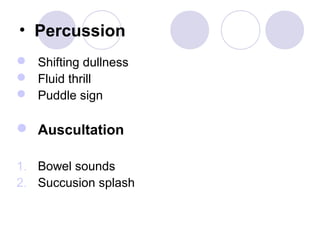Normal Puddle Sign Clinical approach to a patient with abdominal pain | PPT