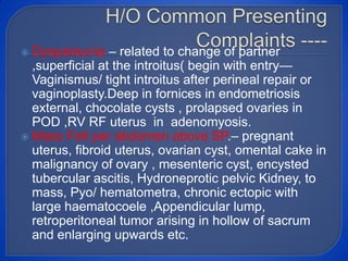 Pareunia Clinical Approach to Gynecological Patient (part-1) | PPTX