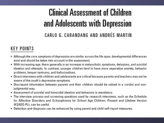 Clinical Assessment of Children and Adolescents with Depression | PPT