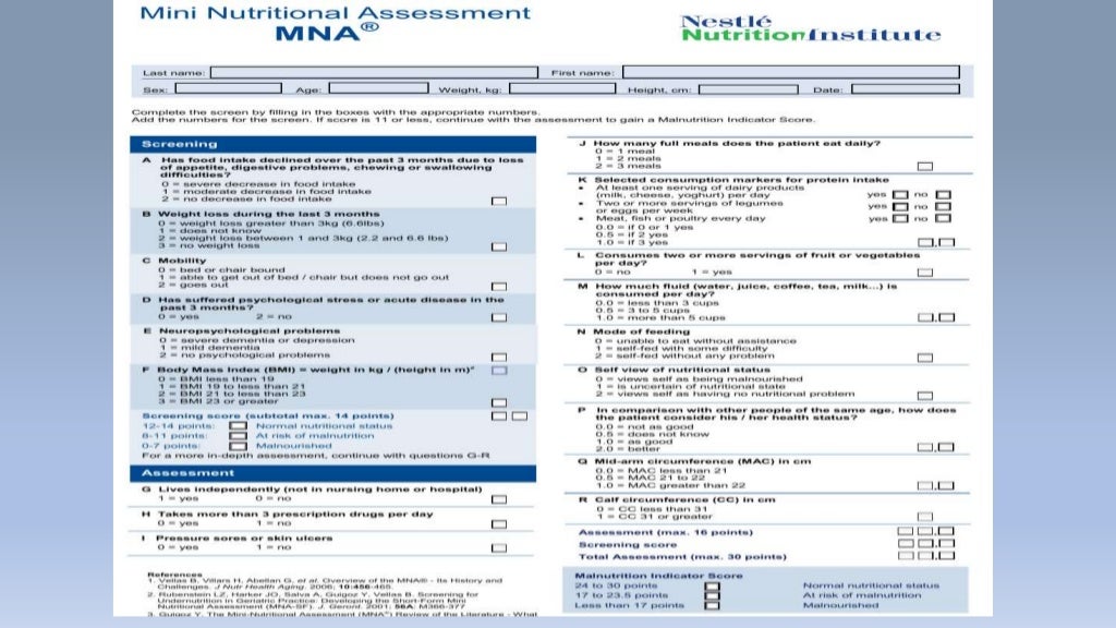 Clinical assessment tools in hospitals