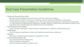 Hpi Format Clinical Documentation (assignments’ guidelines) | PPTX