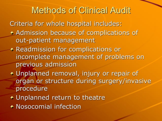 CLINICAL AUDIT | PPT